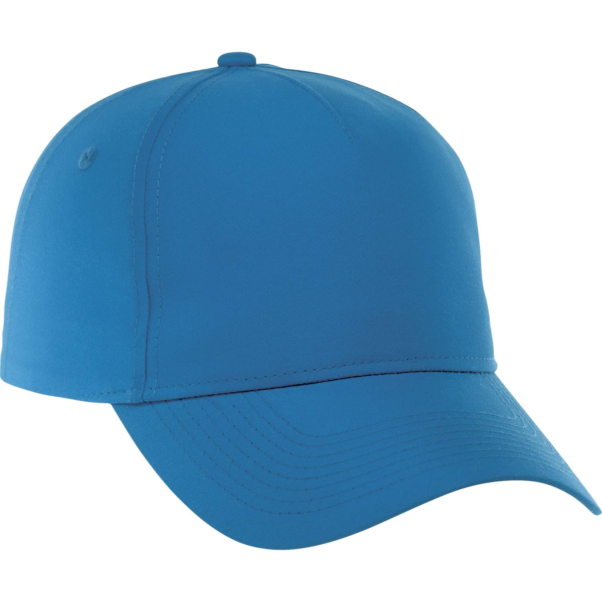Dominate Microfiber Ball Cap with Seamless Front Transfer - Olympic Blue - Back Flat 2