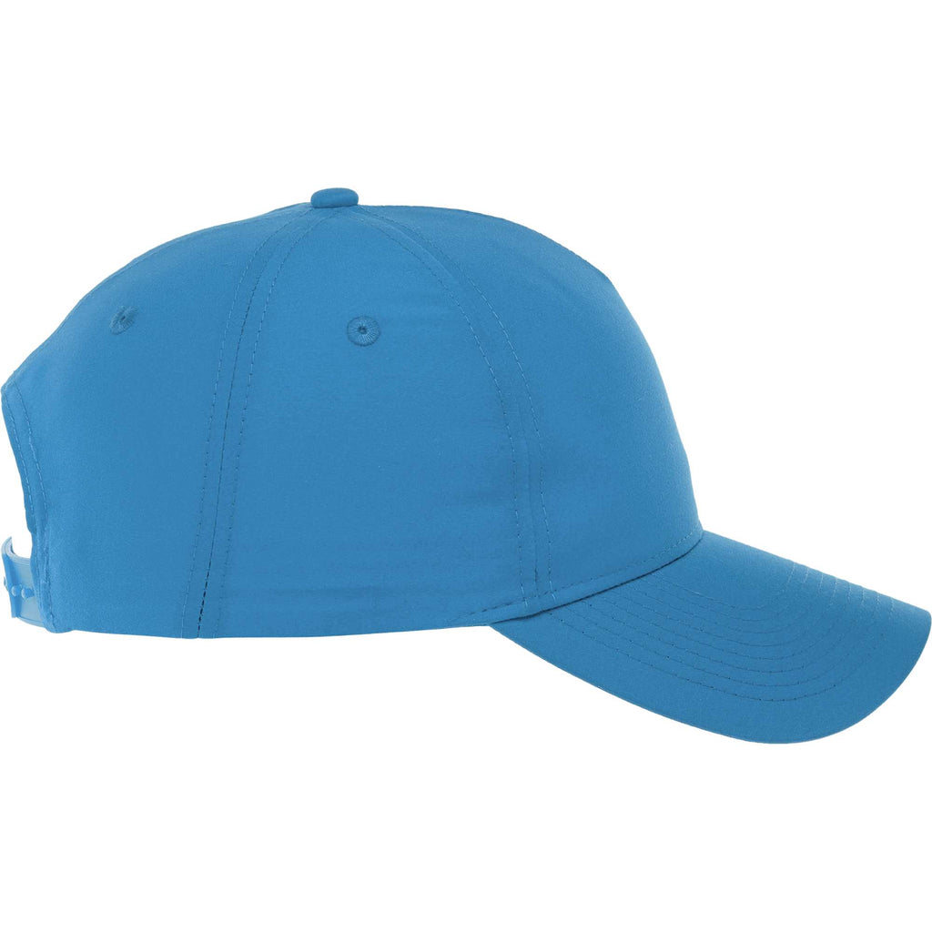 Dominate Microfiber Ball Cap with Seamless Front Transfer - Olympic Blue - Right Side