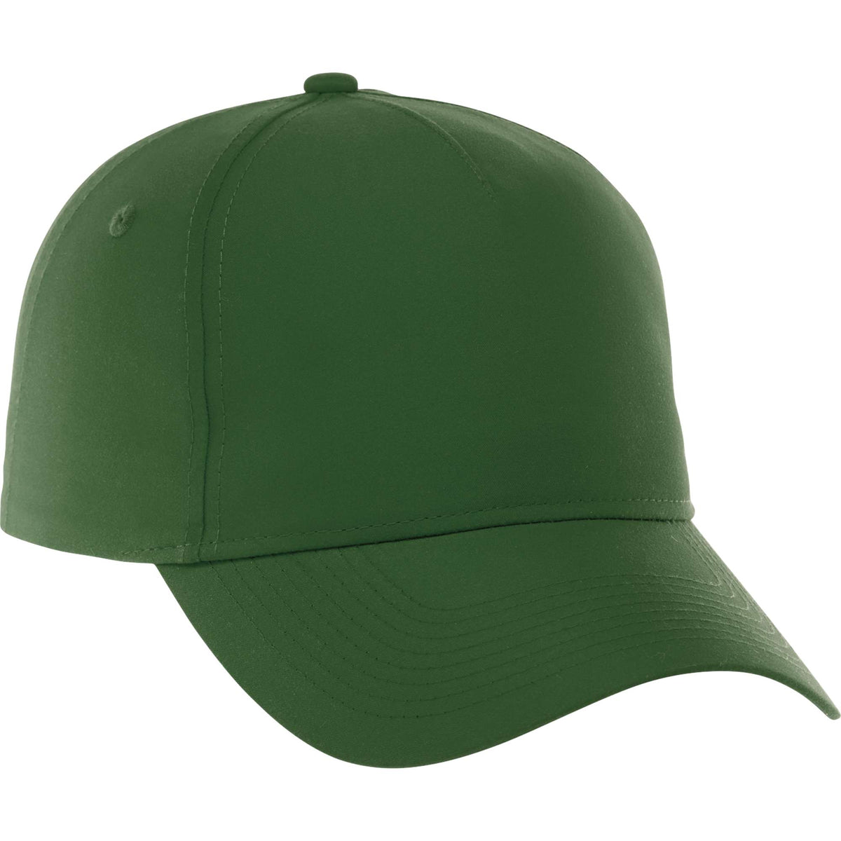 Dominate Microfiber Ball Cap with Seamless Front Transfer - Pine Green - Back Flat 3