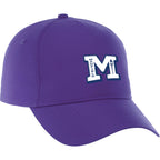 Dominate Microfiber Ball Cap with Seamless Front Transfer - Purple - Front Flat