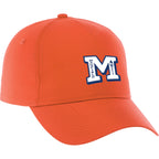 Dominate Microfiber Ball Cap with Seamless Front Transfer - Saffron - Front Flat