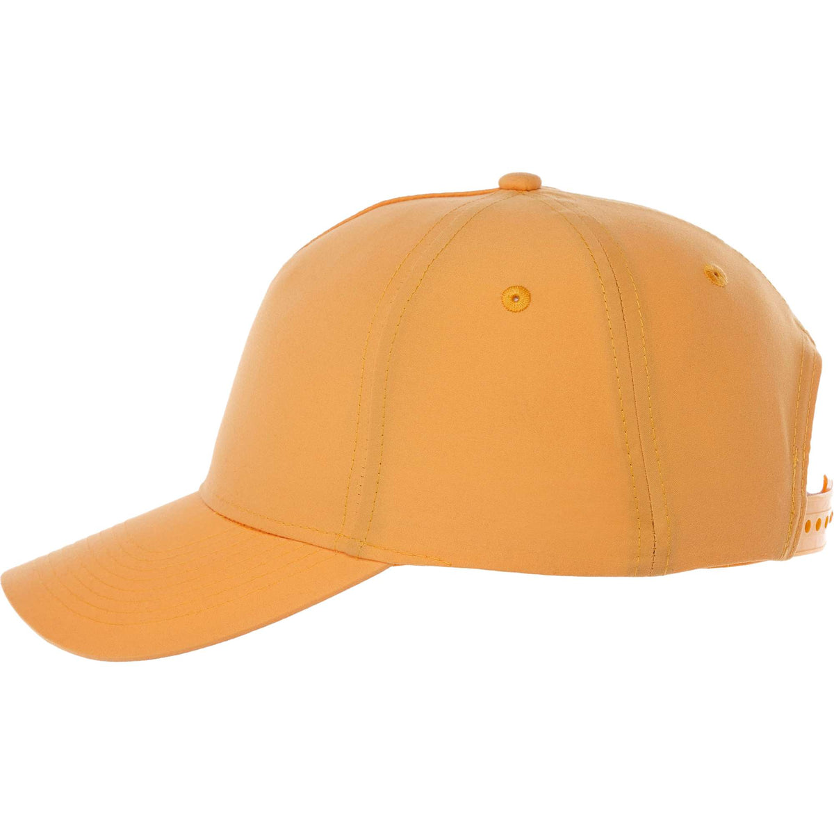 Dominate Microfiber Ball Cap with Seamless Front Transfer - Saffron - Left Side