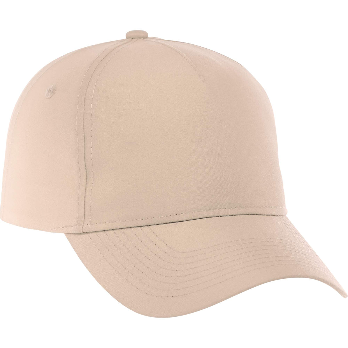Dominate Microfiber Ball Cap with Seamless Front Transfer - Sandstone - Back Flat 2