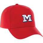 Dominate Microfiber Ball Cap with Seamless Front Transfer - Team Red - Back Flat