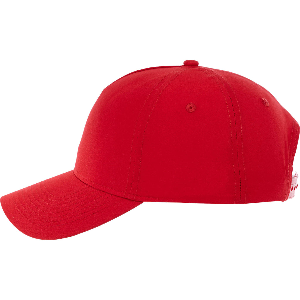 Dominate Microfiber Ball Cap with Seamless Front Transfer - Team Red - Left Side