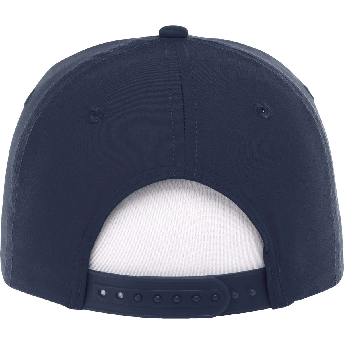Dominate Microfiber Ball Cap with Seamless Front Transfer - Vintage Navy - Back Flat 2