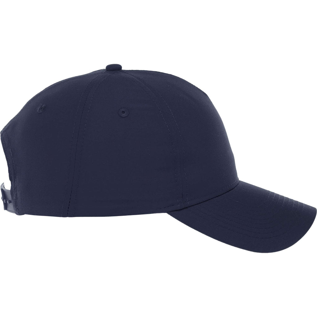 Dominate Microfiber Ball Cap with Seamless Front Transfer - Vintage Navy - Right Side
