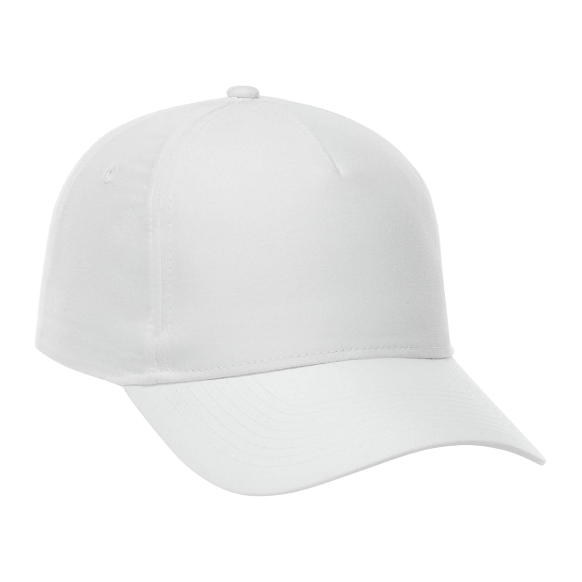 Dominate Microfiber Ball Cap with Seamless Front Transfer - White - Back Flat 2