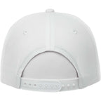 Dominate Microfiber Ball Cap with Seamless Front Transfer - White - Back Flat