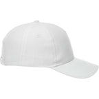 Dominate Microfiber Ball Cap with Seamless Front Transfer - White - Right Side