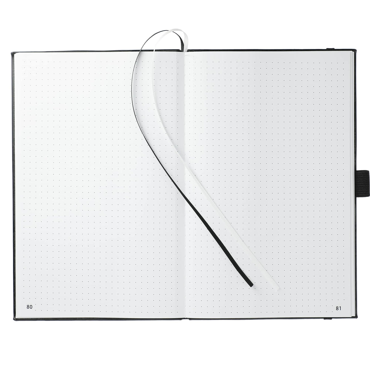 Dotted Planning Notebook with Numbered Pages, 5.5 x 8.5 Inches - Black - Front 3