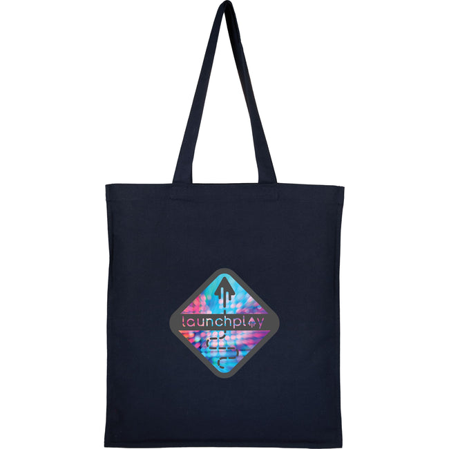 Double Stitched Organic Cotton Tote, 8 oz Full Color
