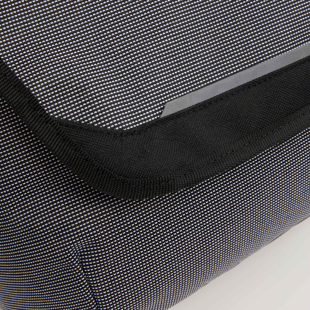 Dover Messenger Bag with Laptop Sleeve in Recycled PET Embroidery - Gray - Detail 3