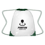 Drawstring Backpack in Clear EVA - Silk Screen