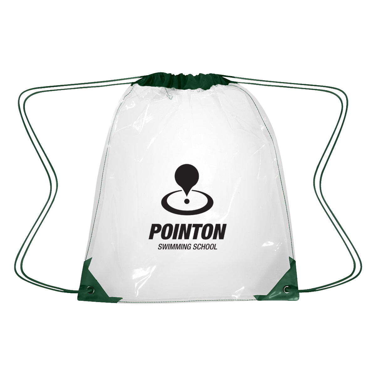 Drawstring Backpack in Clear EVA - Silk Screen