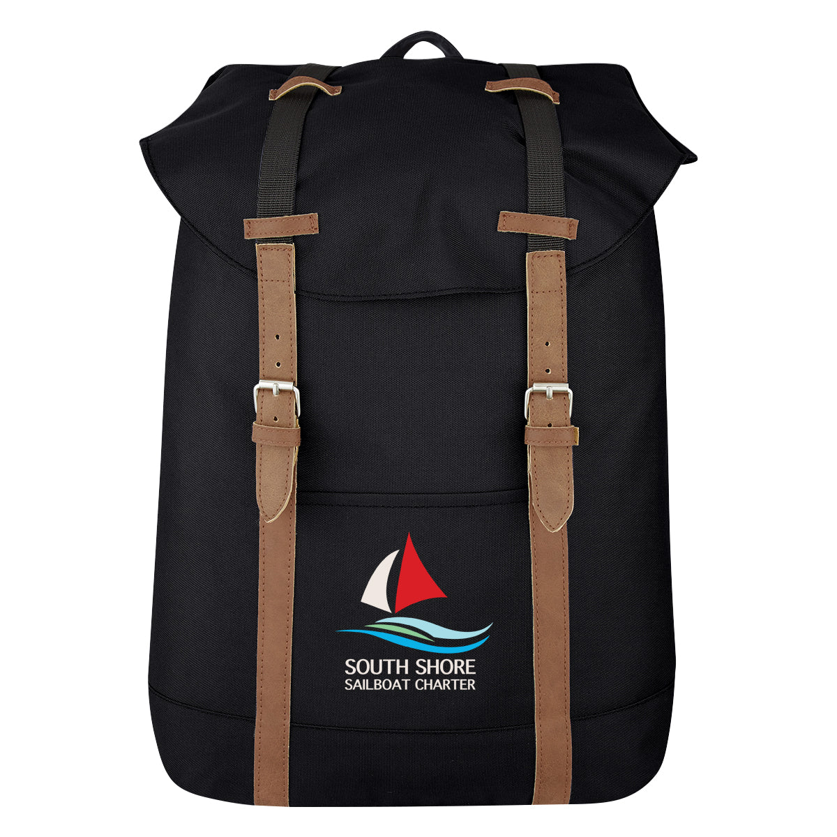 Drawstring Backpack with a Flap - Colorbrite
