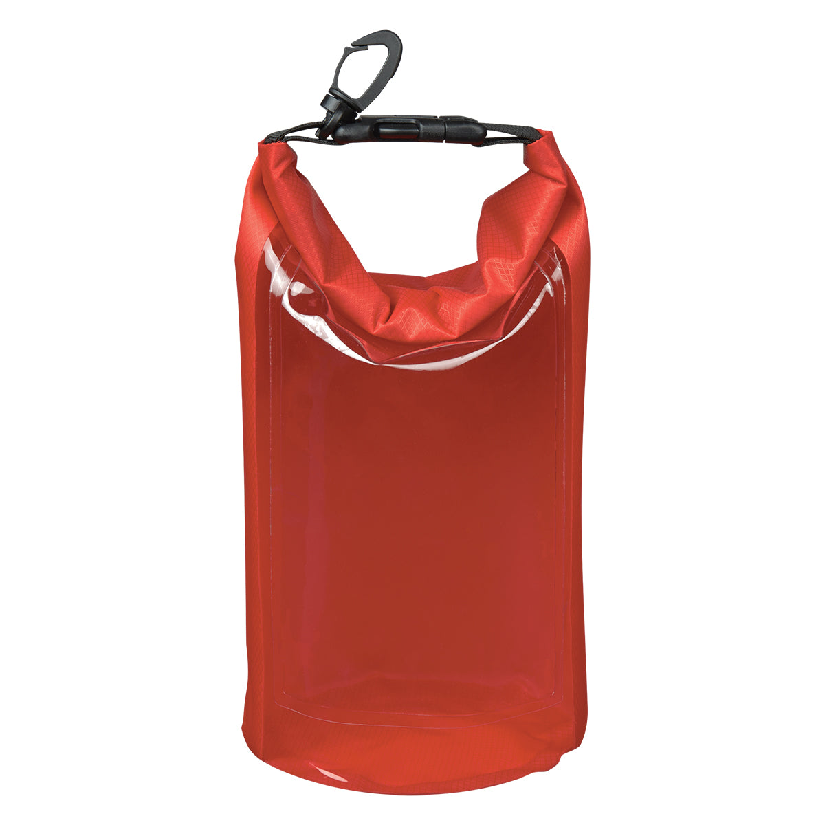 Dry Bag with Window, Waterproof - Red - Straight