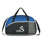 Duffel Bag, Executive Suite Embroidery - Black With Royal - Silk Screen