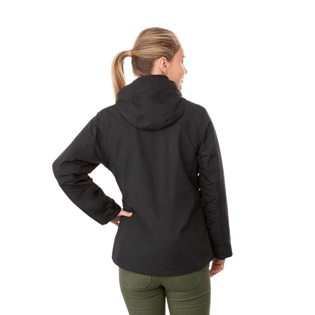 Dutra 3-in-1 Jacket with Reflective Piping for Women Transfer - Black - Back On Model