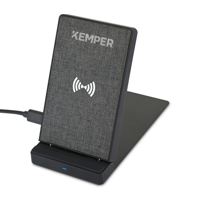 Eden Collapsible Wireless Desk Charger in Recycled PET Laser Engraving