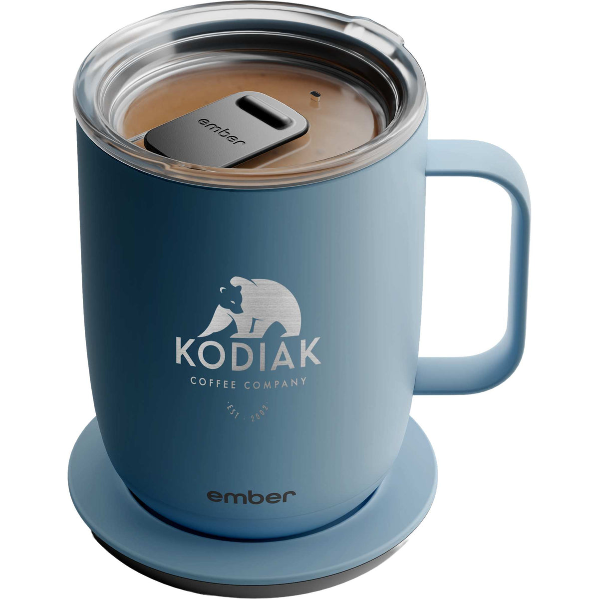 Ember Smart Mug with Sliding Lid, 14 oz Laser Engraving - Salt Blue - Photo