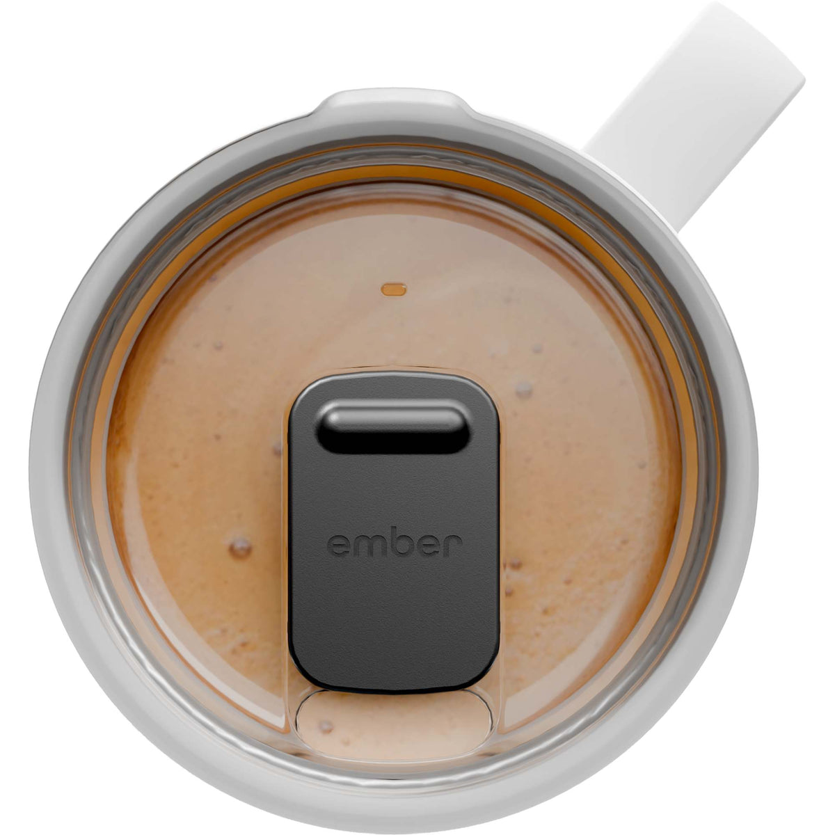 Ember Smart Mug with Sliding Lid, 14 oz Laser Engraving - White - Photo 9