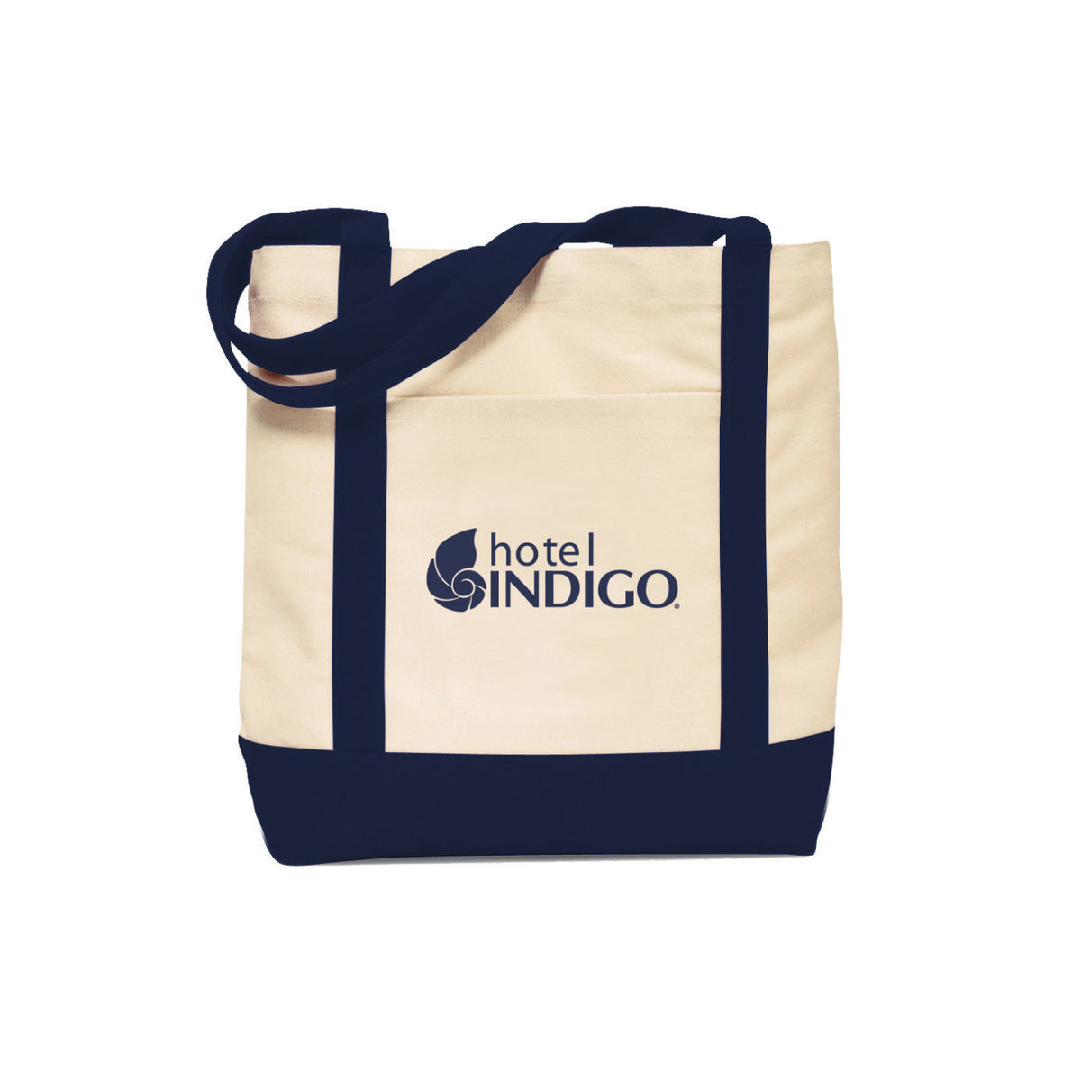 Ensign Cotton Boat Bag with Snap Closure Transfer - Navy Blue - View 1