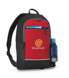 Essence Polyester Backpack with Front Zip Pocket Embroidery - Red - View 1