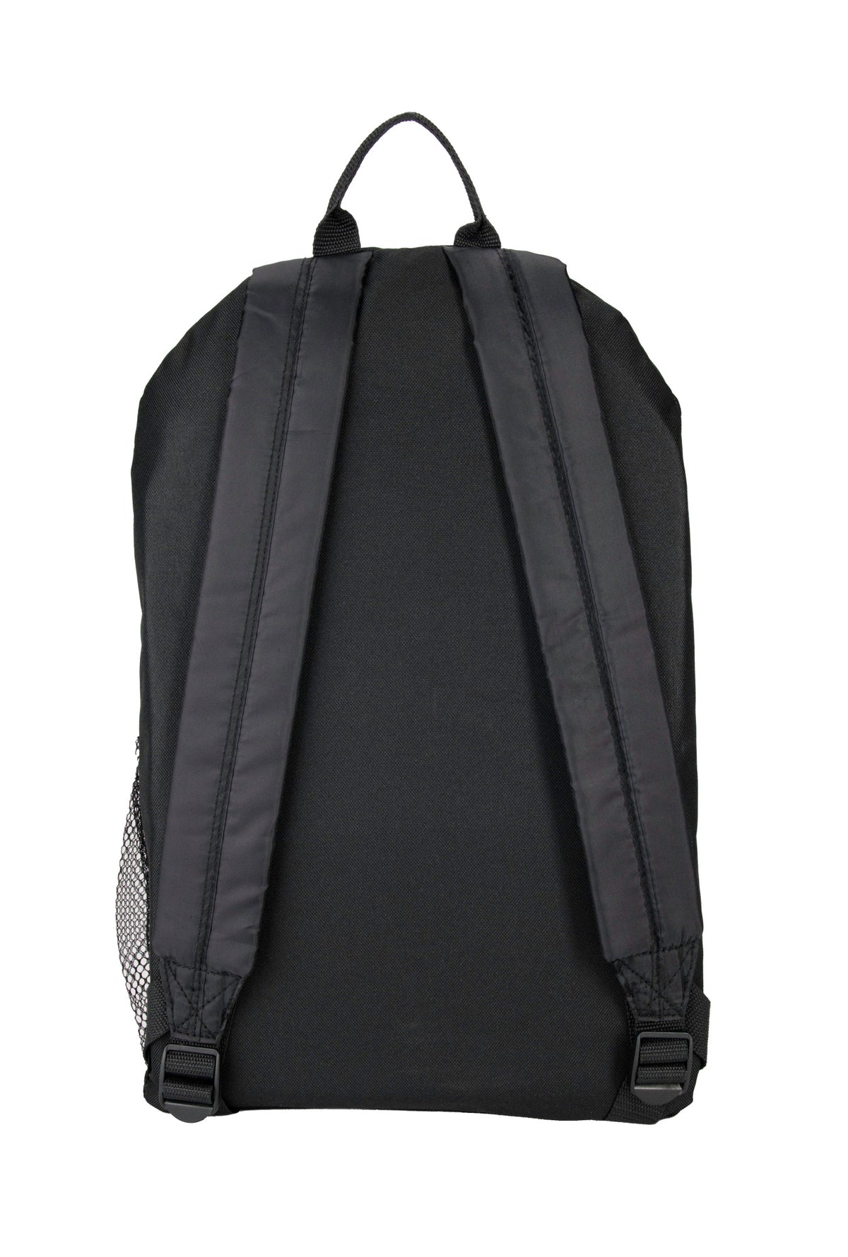 Essence Polyester Backpack with Front Zip Pocket Embroidery - Red - View 3