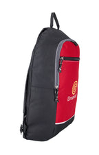 Essence Polyester Backpack with Front Zip Pocket Embroidery - Red - View 5
