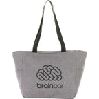 Essential Convention Tote with Zip Top Embroidery - Graphite - Front
