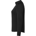Evans Recycled Performance Half Zip for Women Embroidery - Black - Left Side