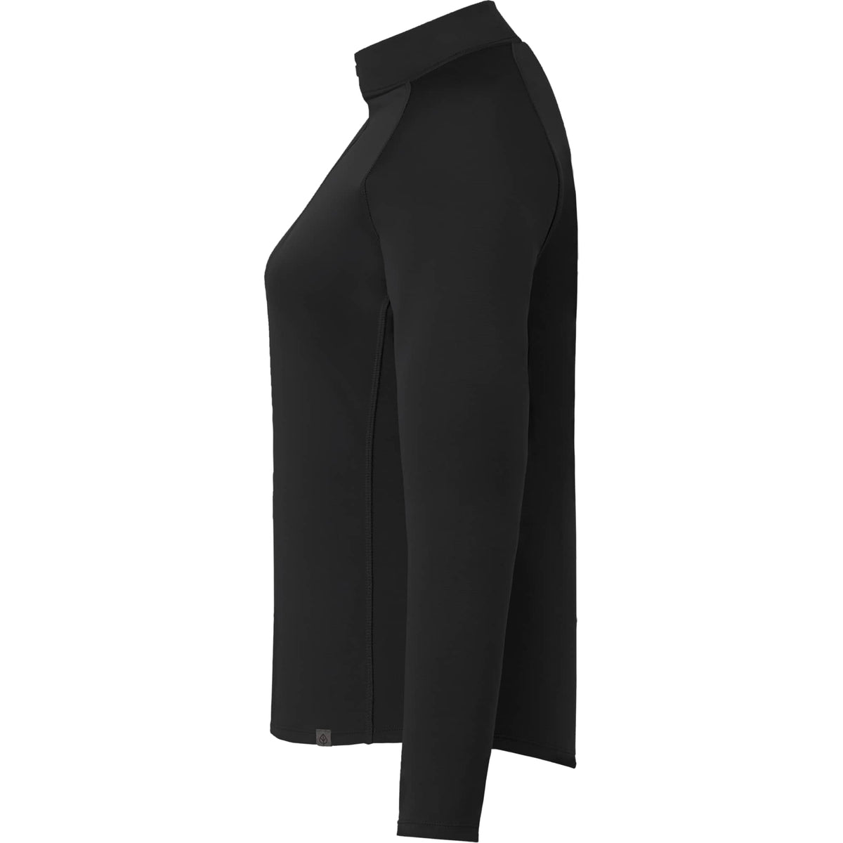 Evans Recycled Performance Half Zip for Women Embroidery - Black - Left Side