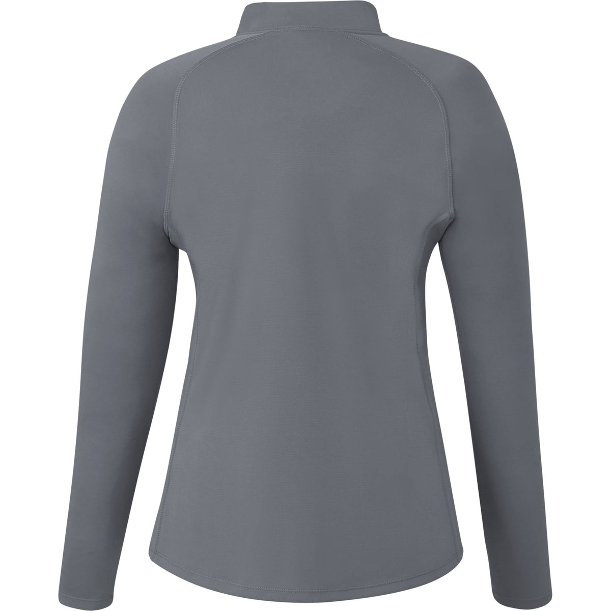 Evans Recycled Performance Half Zip for Women Embroidery - Steel Grey - Back