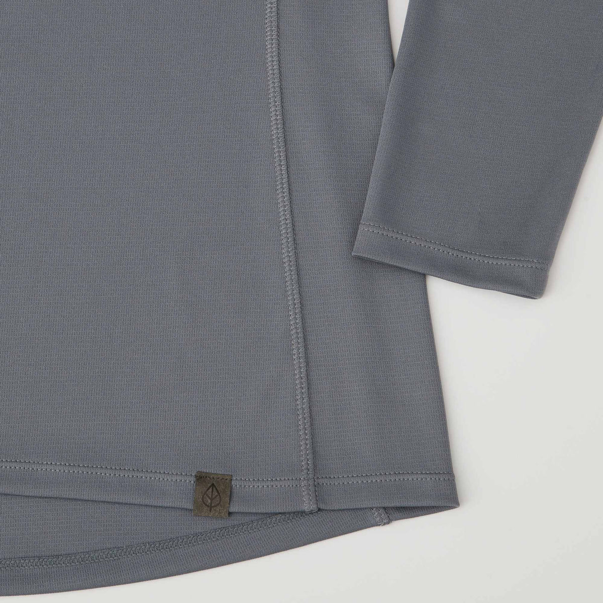 Evans Recycled Performance Half Zip for Women Embroidery - Steel Grey - Detail 3