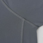 Evans Recycled Performance Half Zip for Women Embroidery - Steel Grey - Detail