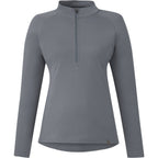 Evans Recycled Performance Half Zip for Women Embroidery - Steel Grey - Front