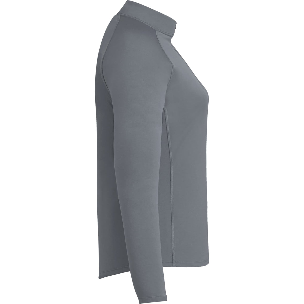 Evans Recycled Performance Half Zip for Women Embroidery - Steel Grey - Right Side