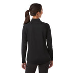 Evans Recycled Performance Half Zip for Women Transfer - Black - Back On Model