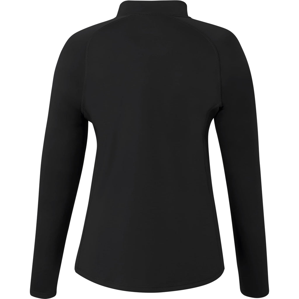Evans Recycled Performance Half Zip for Women Transfer - Black - Back
