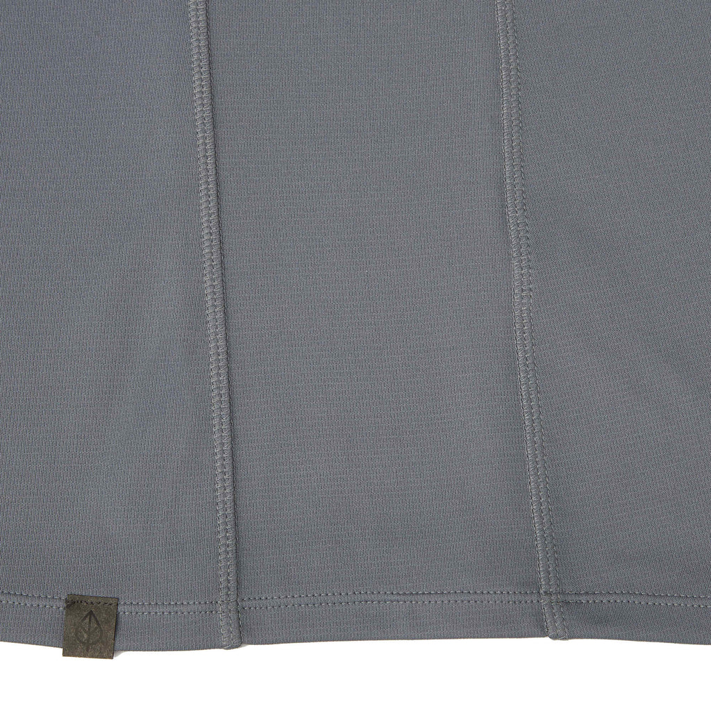 Evans Recycled Performance Half Zip for Women Transfer - Steel Grey - Detail 2
