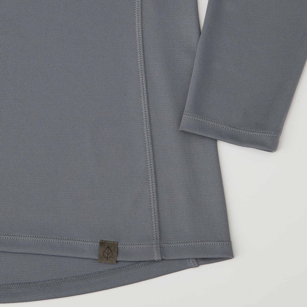 Evans Recycled Performance Half Zip for Women Transfer - Steel Grey - Detail 3