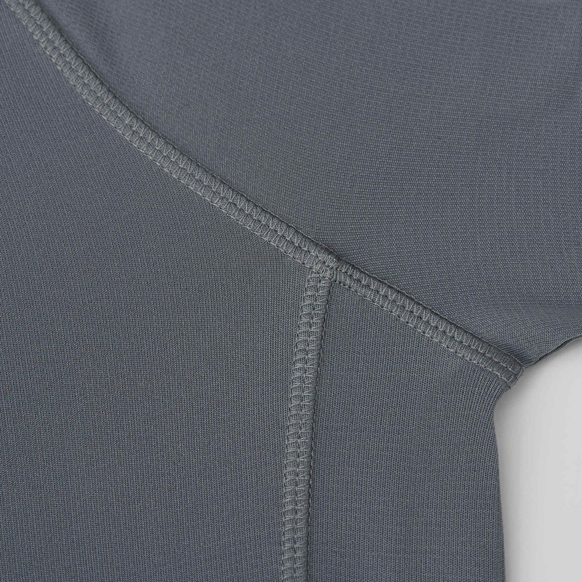 Evans Recycled Performance Half Zip for Women Transfer - Steel Grey - Detail