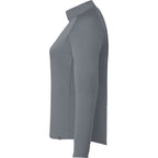 Evans Recycled Performance Half Zip for Women Transfer - Steel Grey - Left Side