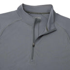 Evans Recycled Performance Quarter Zip for Men Transfer - Steel Grey - Detail 2