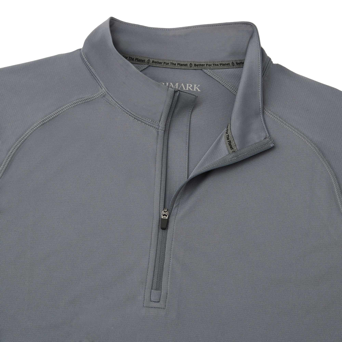 Evans Recycled Performance Quarter Zip for Men Transfer - Steel Grey - Detail 2