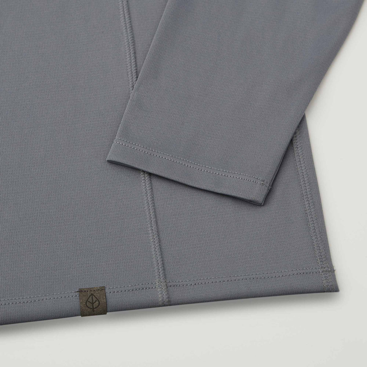 Evans Recycled Performance Quarter Zip for Men Transfer - Steel Grey - Detail