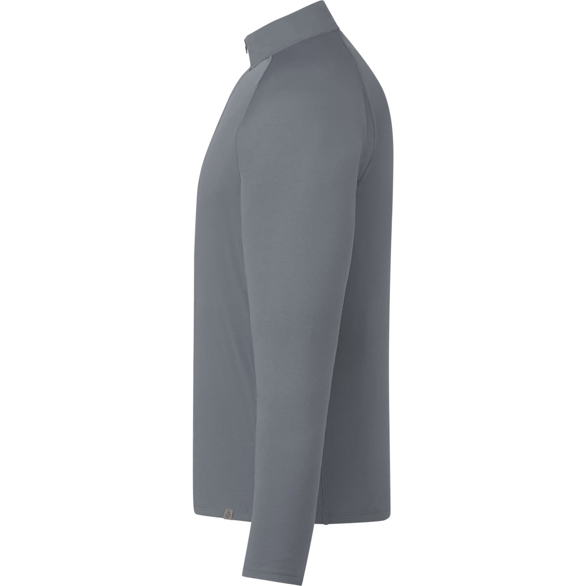 Evans Recycled Performance Quarter Zip for Men Transfer - Steel Grey - Left Side