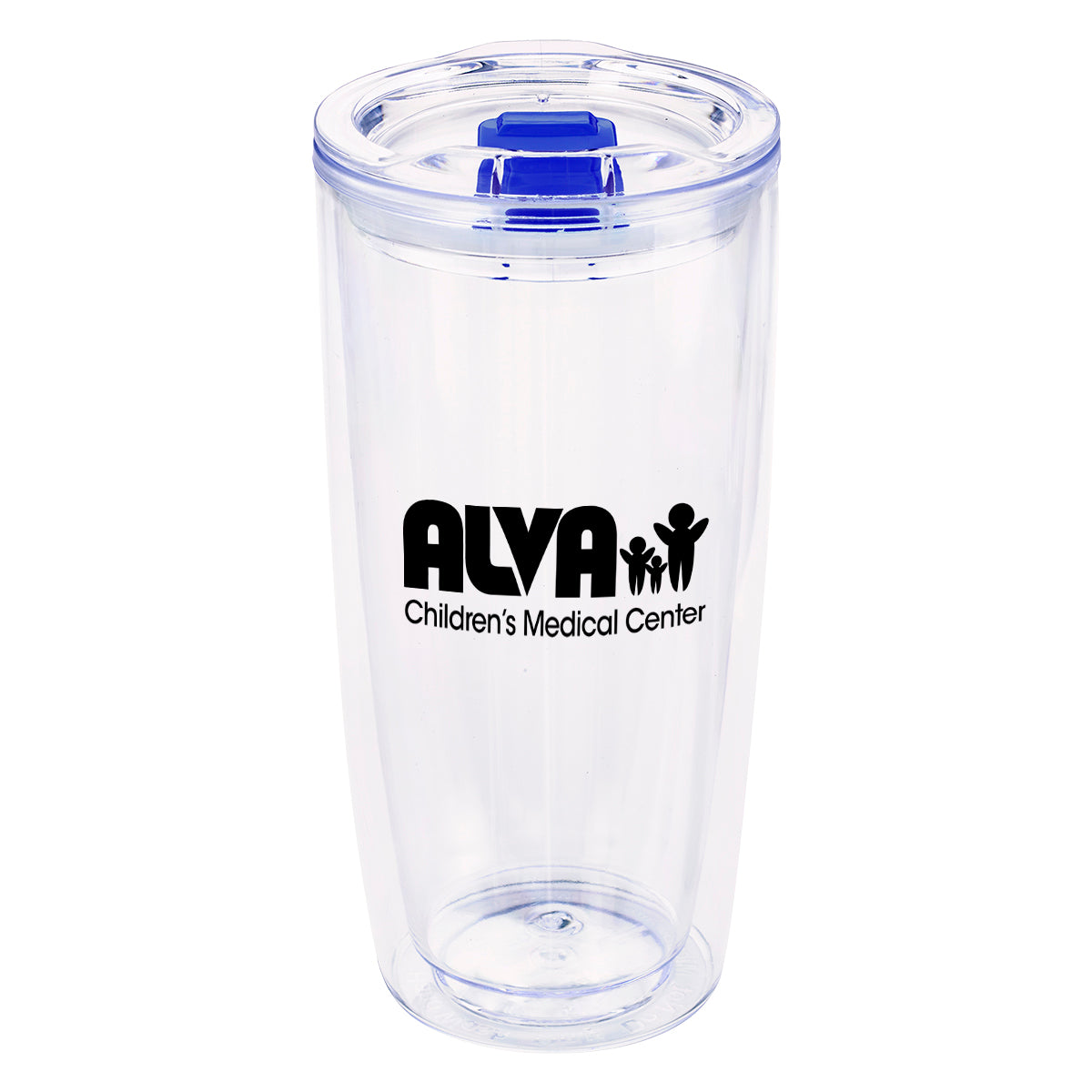 Everest Clarity Recycled Tumbler, 19 oz - Clear with Blue - Silk Screen