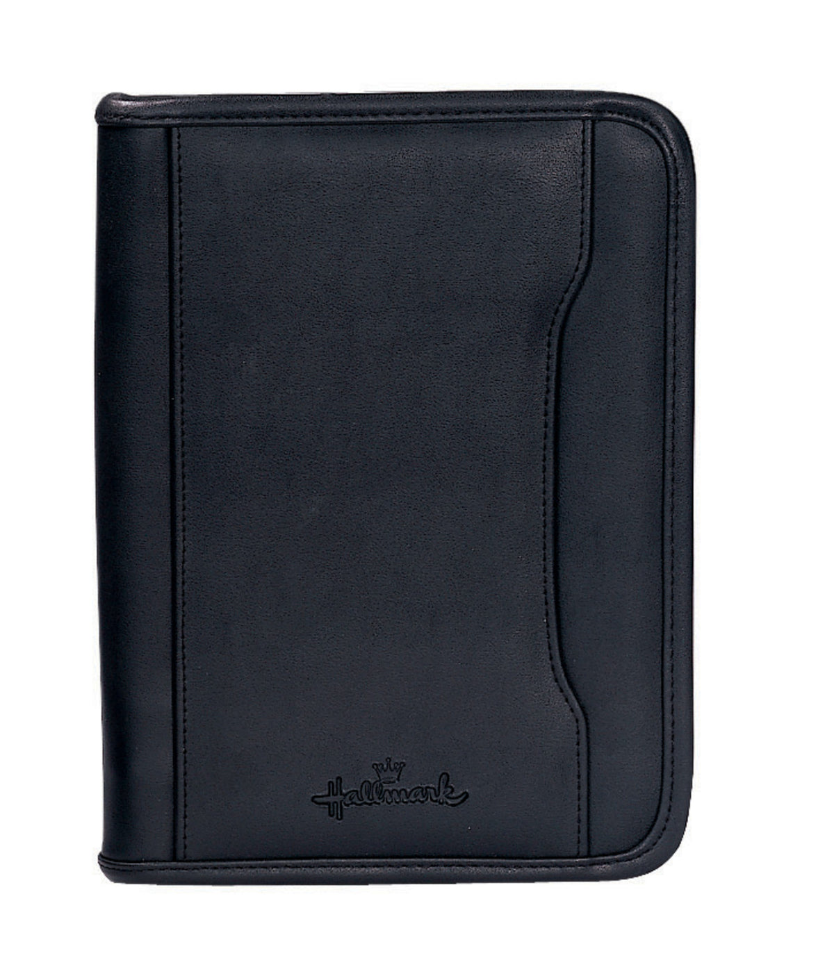 Executive Junior Zippered Padfolio Debossing - Black - View 1